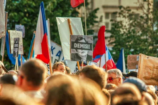 Manifestación contra Babis — Foto de Stock