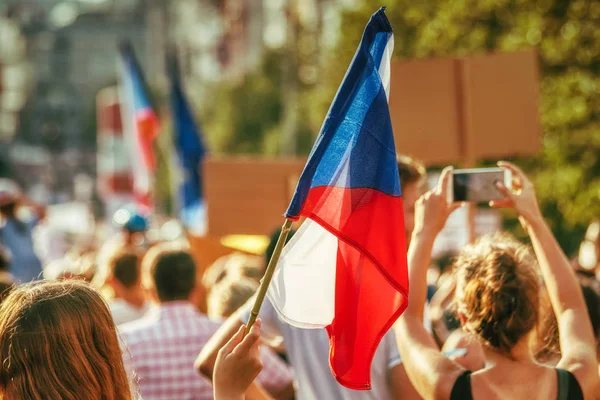 Manifestación contra Babis Imágenes de stock libres de derechos