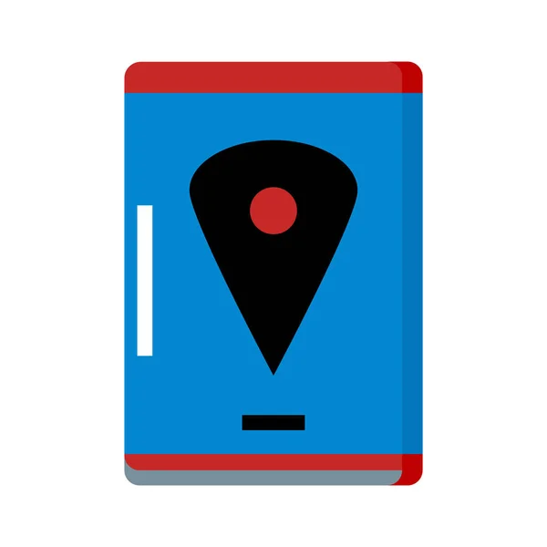 GPS、地図、方向フラットスタイルアイコンベクトル - ベクトル — ストックベクタ