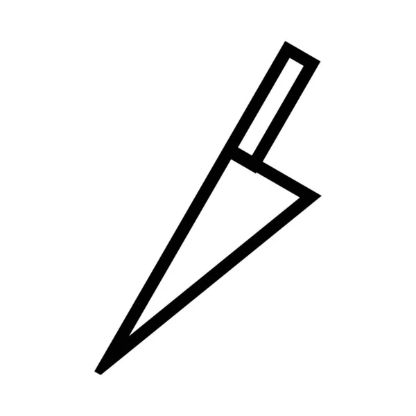 Ícones de linha de faca de cozinha - Vector — Vetor de Stock