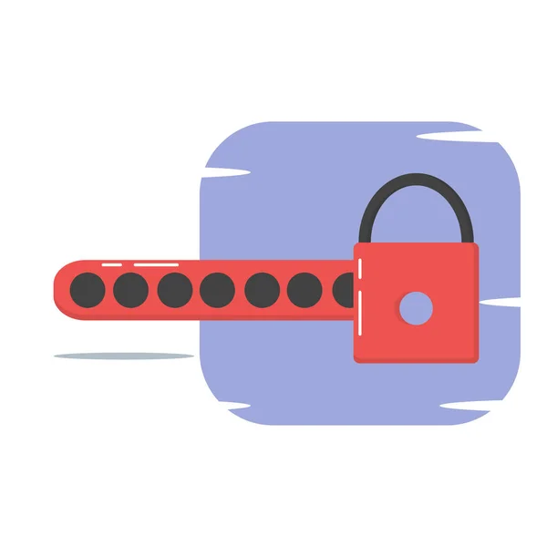 แนวคิดการรักษาความปลอดภัยของข้อมูลที่ได้รับการป้องกันด้วยรหัสผ่าน — ภาพเวกเตอร์สต็อก