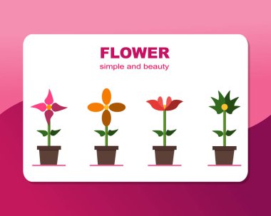 çiçek, gül, ayçiçeği, yeşil çiçek, basit ve güzellik düz 