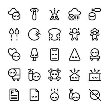 Umutsuzluk seti, umutsuz, ezilmiş, üzgün, depresif taslak biçim simgesi - vektör