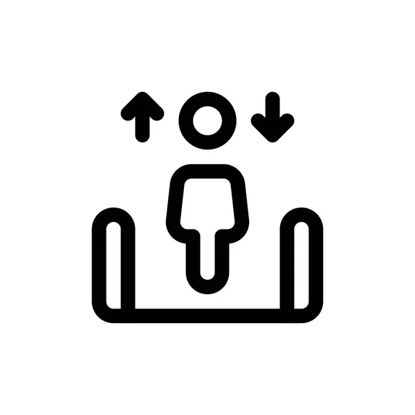 Escalator Use Building Icon Logo Vector Illustration — Stock Vector