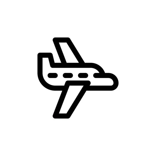 Самолет Взлет Воздушном Судне Самолет Икона Логотип Иллюстрация Вектор — стоковый вектор