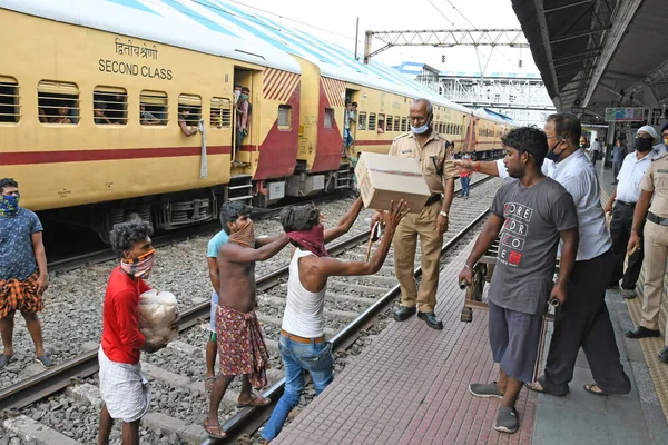 Burdwan West Bengal India 2020 Lavoratori Migranti Bloccati Altri Stati — Foto Stock