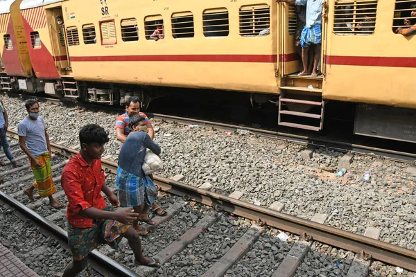 Burdwan West Bengal India 2020 Lavoratori Migranti Bloccati Altri Stati — Foto Stock