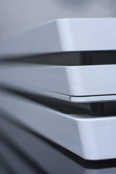 Game console. Video game console macro. Close up.