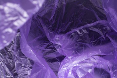 Plastik torba doku soyut bir arka plan - purpul renk doku