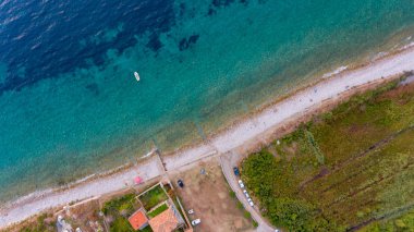 Harika bir plaj tesisi görünümünü açılır.
