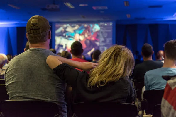 People listening to presentation at indoor conference. — Stock Photo, Image