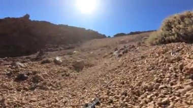 Muhteşem volkanik wasteland - düşük düzey bakış hiking.