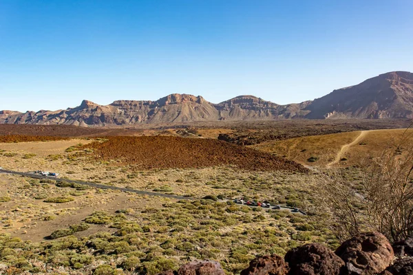 火山活動の多くの興味深い形で壮大な風景. — ストック写真