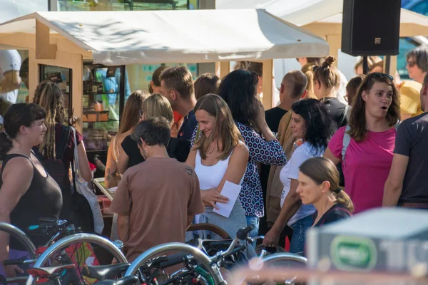 Ljubljana, Slovenia - September 13: Official opening of first Zero waste store Rifuzl, on September 13 in Ljubljana, Slovenia — Stock Photo, Image