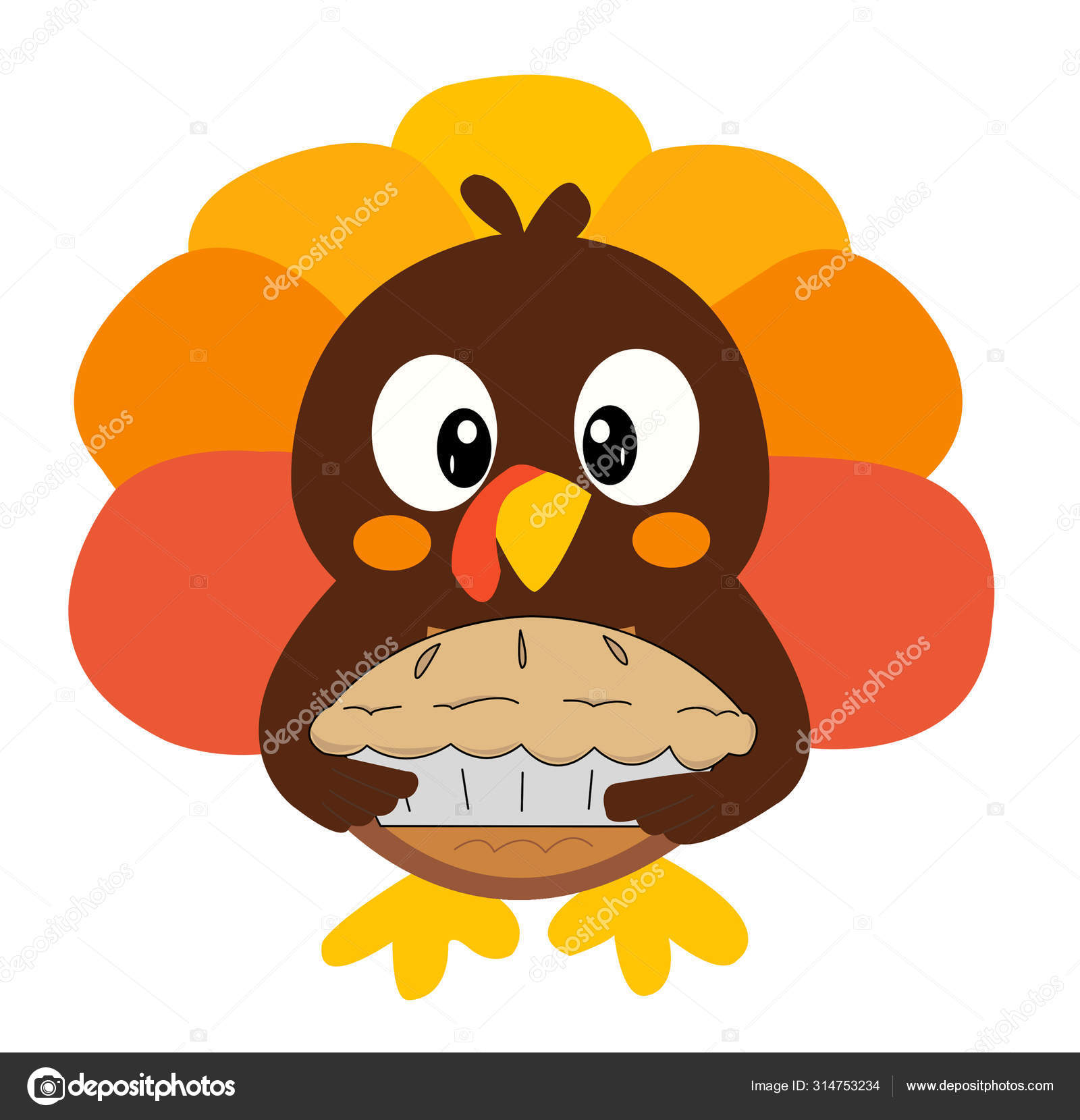 Cartoon Thanksgiving Turkey Brings A Pie To Dinner Stock Photo C Captainal 314753234 We chose most funny turkey dinner cartoons for you. https depositphotos com 314753234 stock photo cartoon thanksgiving turkey brings a html