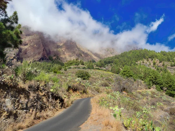 Conduzca a través de la Caldera de Taburiente La Palma — Foto de Stock