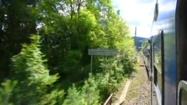 Semmering Unesco mirası doğal demiryolu hattı, Alpler, Avusturya, yolcu treninden görünümü