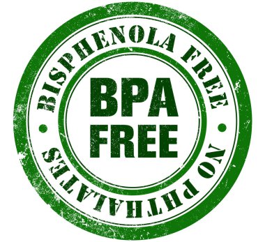İngilizce dilinde BPA ücretsiz grunge pulu. (Bisfenola yok, ftalat yok ve zehirli olmayan plastik). 