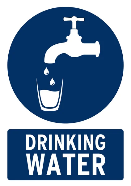Drinkwaterposter Het Engels — Stockfoto