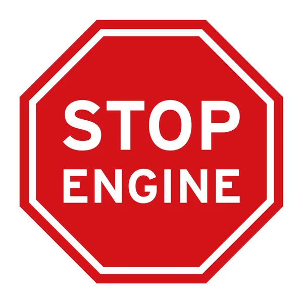 Zastavte Motor Tento Symbol Anglickém Jazyce — Stock fotografie
