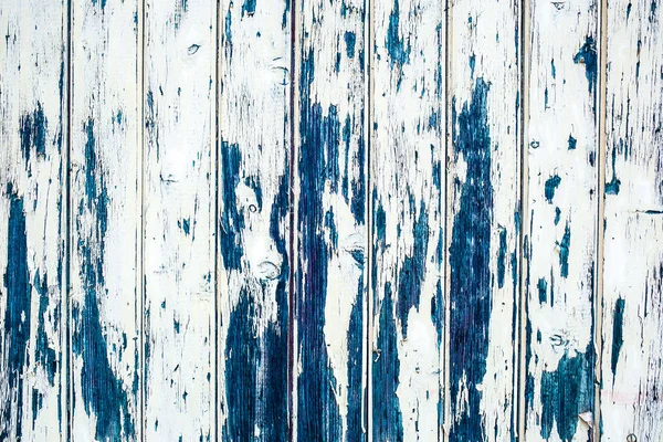 Färgglad blå trä bakgrund konsistens. Vertikala plankor, barer — Stockfoto