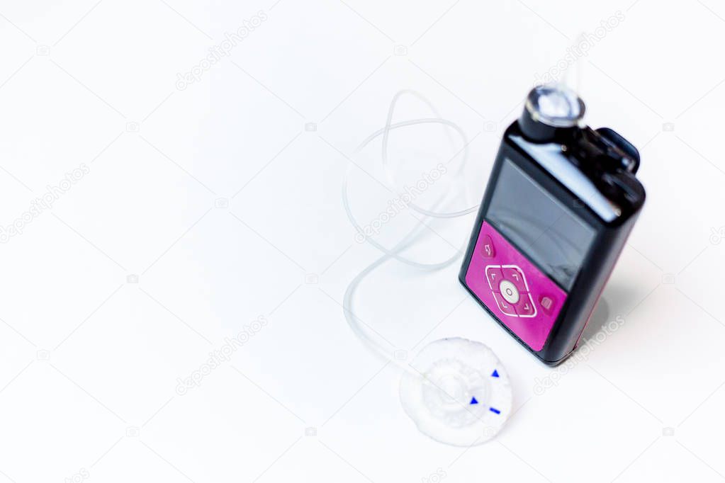 Continuous Glucose Monitor isolated on white background.