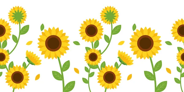 Varratmentes Tavaszi Virágok Minta Egyszerűen Vektoros Illusztráció — Stock Vector