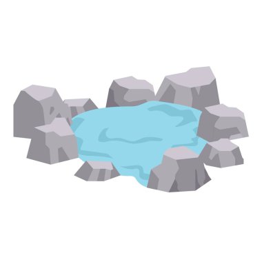 Açık havada doğal onsen banyosu. doğal onsen banyo 