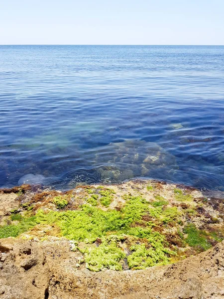 Hermosa Agua Clara Del Mar Negro Con Tonos Verde Azul — Foto de Stock