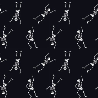 Ölü parti gününe davet afişi. DEA de los muertos kartı iskeletler ile. Komik tatil arka plan.