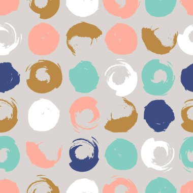 Dağınık yuvarlak fırça darbeleri ile kesintisiz arka plan