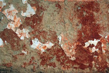 Çatlaklar ile boyalı kil duvar eski dokusuna benzer bir coğrafi harita