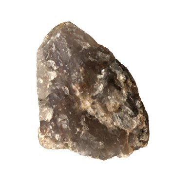 Beyaz arka plan üzerinde izole doğal Kuvars taşı