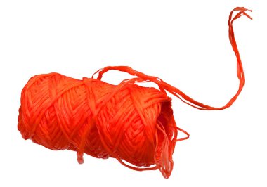 Beyaz arka plan üzerinde izole biriktirme ya da naylon ip