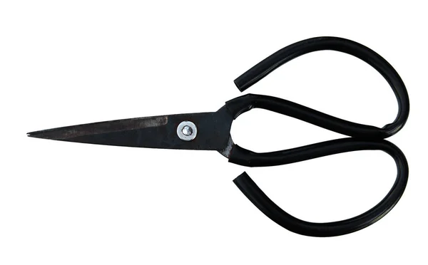 Vintage Iron Scissors Isolated White Background — Stock Photo, Image