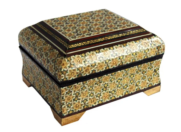 美しい棺またはボックスと東洋のスタイルで装飾された伝統的な表面 — ストック写真