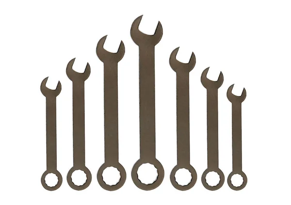 A set of flat wrenches — Stock Photo, Image