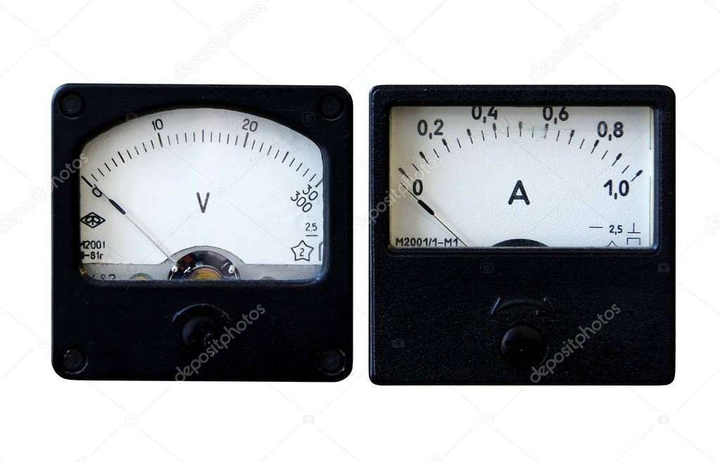 Vinage Ammeter and voltmeter