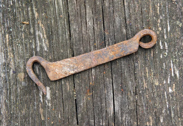 Rusty antique hook — Stock Photo, Image