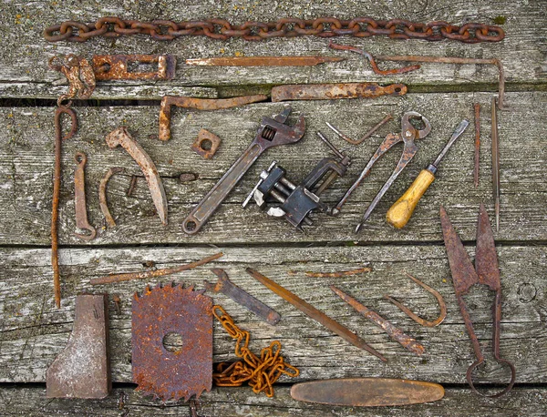 Vieux outils rouillés — Photo