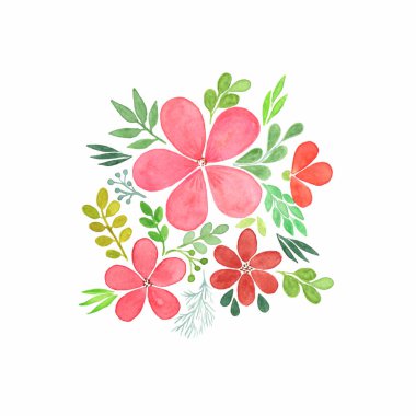 Basit kırmızı çiçekler