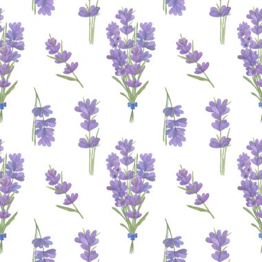 Lavanta çiçekleri beyaz zemin üzerine