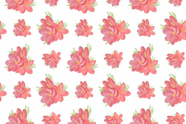 Rote Blume nahtloses Muster 2 — Stockfoto