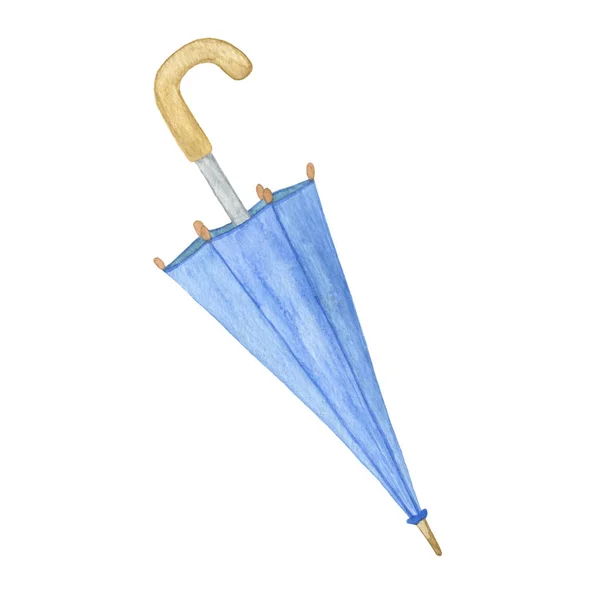 Blauwe paraplu reizen accessoire — Stockfoto