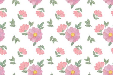 Vintage çiçek seamless modeli