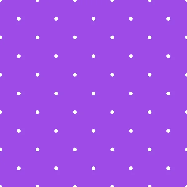 Branco polka dot sem costura padrão no fundo roxo brilhante — Fotografia de Stock