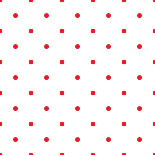 Czerwona polka dot bezszwowy wzór na białym tle, abstrakcyjna geometryczna Prosta ilustracja obrazu, powtórka ornament — Zdjęcie stockowe