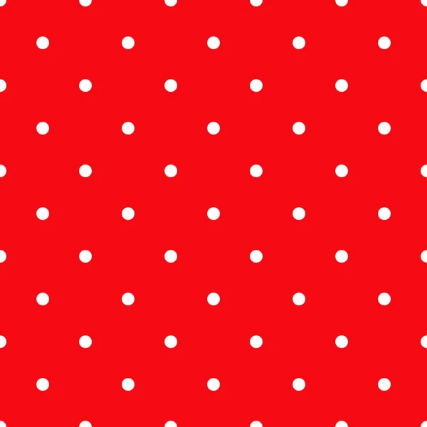 Witte polka dot naadloze patroon op de rode achtergrond, abstracte geometrische eenvoudige afbeelding illustratie, herhalen sieraad — Stockfoto