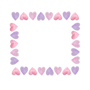 Pembe kare çerçeve, basit süs, aşkın sembolü
