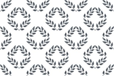 Koyu gri suluboya süslü yapraklar, pastil süsü şeklinde.